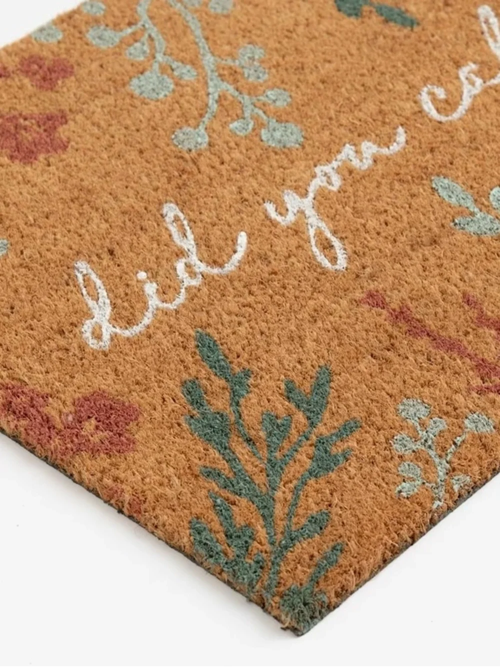 Home Decor Collection Floral 18x30 Outdoor Fall Coir Door Mat NWT